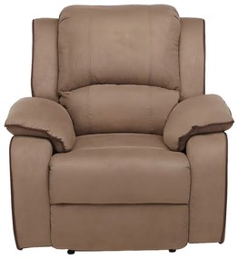Fotel z funkcją relax z mikrofibry HERNANI - Taupe
