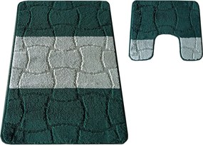 Elegancki zielony komplet dywaników łazienkowych L1-Z15