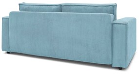 Jasnoniebieska sztruksowa rozkładana sofa 245 cm Nihad – Bobochic Paris