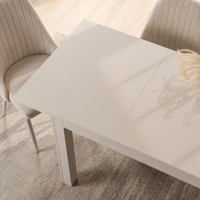 Stół Prostokątny Rozkładany SKUBI 120-160 cm Kaszmir Nowoczesny