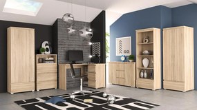 Komplet nowoczesnych mebli z biurkiem dąb sonoma R0-K05