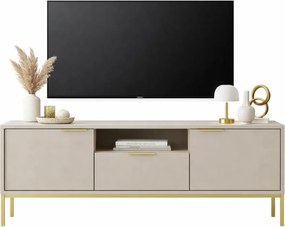 Szafka RTV na złotych nóżkach 135 cm kaszmir S1-G40