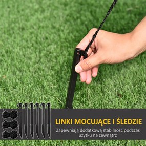 HOMCOM Nadmuchiwana dekoracja 183 cm – Piernikowy ludzik z kokardą, 3 LED, wbudowana dmuchawa