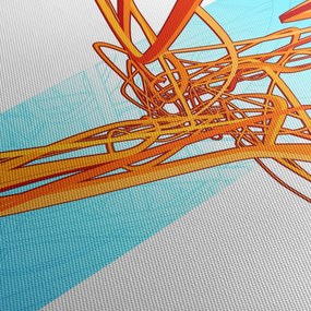 Obraz - Splecione linie, abstrakcja (170x50 cm)
