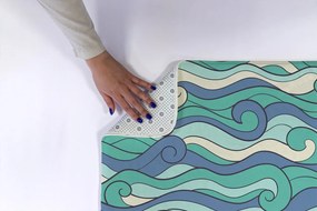 Antypoślizgowy dywanik łazienkowy Antypoślizgowy dywanik łazienkowy Fale Morskie