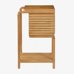 Zestaw Mebli Łazienkowych Bradley Z Drewna Tekowego Without Sink & Bezlusterkowiec & Bez Kranu & ↔︎ 50 Cm - Sklum