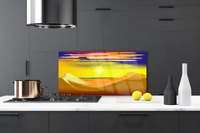 Szkło Dekoracyjne do Kuchni Żar Słońca nad Wydmami