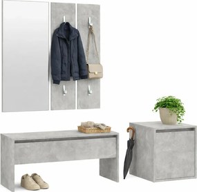Minimalistyczny komplet mebli do przedpokoju beton R9-T79