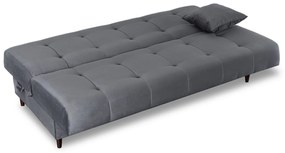 Sofa z Funkcją Spania LIMA Rozkładana Wersalka Dwuosobowa Szara Nowoczesna do Salonu