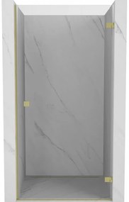Mexen Lunar-B drzwi prysznicowe uchylne prawe 70 cm, transparent, złote szczotkowane - 832-070-000-55-00-P