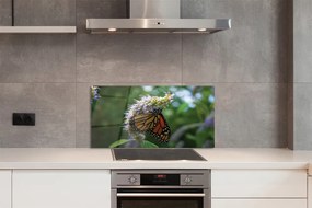 Panel Szklany Wiosenny Motyl na Kwiecie