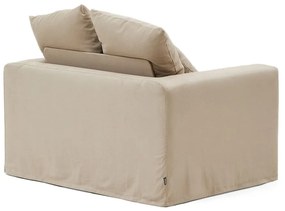 Beżowy lniany fotel Nora – Kave Home