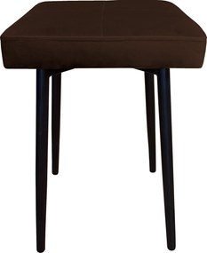 Taboret MAX tkanina Welur stelaż metalowy STOŁEK LOFT : Kolor nogi - Czarna stożek, Kolor tkaniny - VELVET - MG05, Typ tkaniny - Velvet