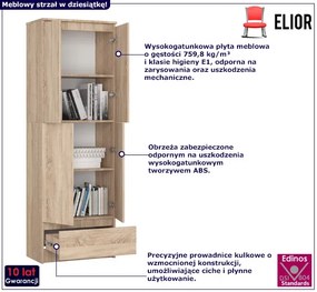 Skandynawski regał do biura dąb sonoma F9-L87