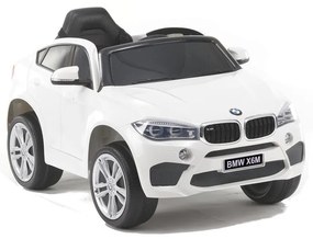 Auto na akumulator x6 białe skóra, eva