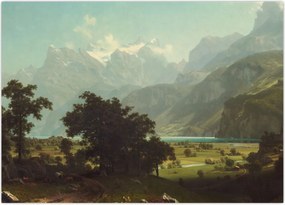 Obraz - Albert Bierstadt, Lake Lucerne, reprodukcje (70x50 cm)