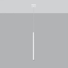 Lampy wiszące nowoczesny Brill, stal - 1 źródło światła 4000K - L.8 x H.100 cm - biały