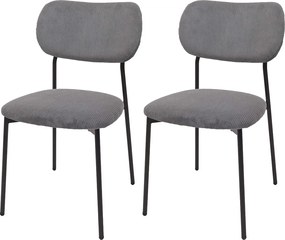 Krzesło do jadalni MCW-O26 (zestaw 2 sztuk),  ciemnoszary