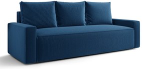 Niebieska sofa z pojemnikiem i funkcją spania E6-C32