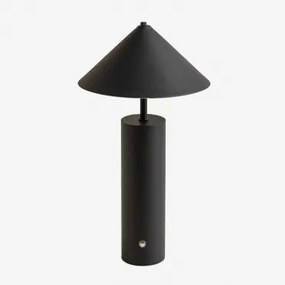 Bezprzewodowa Lampa Stołowa Led Z Żelaza Mayra Czarna - Sklum