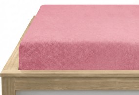 PrzytulneMieszkanie.pl Prześcieradło frotte EXCLUSIVE różowe 90 x 200 cm