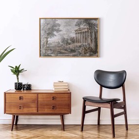 Plakat Świątynia na wzgórzu 30x21 cm z ramą złotą bez marginesu ARTGEIST B