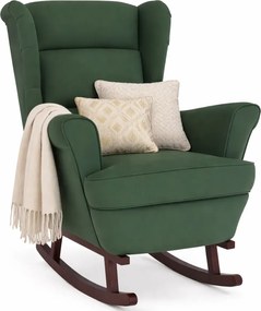 Zielony fotel wypoczynkowy bujany do salonu H8-B68