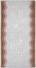 Ręcznik kąpielowy Greno Flora Ocean 70x140 brązowy GRENO