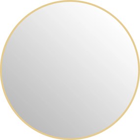 HOMCOM 70 x 70 cm okrągłe lustro łazienkowe, montaż na ścianie, złoty rama