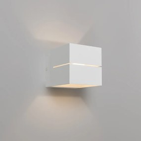 Nowoczesna lampa ścienna biała 9,7 cm - Transfer Groove Nowoczesny Oswietlenie wewnetrzne