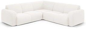 Biały narożnik z materiału bouclé (strona zmienna/w kształcie litery L) Molino – Micadoni Home
