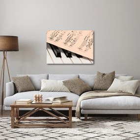 Obraz fortepianu z nutami (70x50 cm)