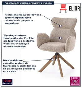 Tapicerowane krzesło ciemny beż+ jasny orzech Z4-S62