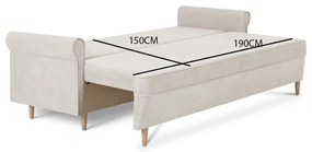 Kanapa sofa 3 os z funkcją spania ELITE Beżowy