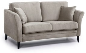 Beżowa aksamitna sofa Scandic Eden, 165 cm