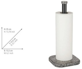 Szary stojak na papier toaletowy z żywicy polimerowej Tom Tailor T-Terrazzo – Wenko