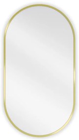 Mexen Loft lustro łazienkowe owalne 75 x 40 cm, rama złota - 9851-075-040-000-50