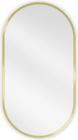 Mexen Loft lustro łazienkowe owalne 75 x 40 cm, rama złota - 9851-075-040-000-50
