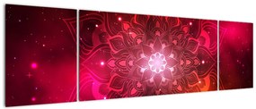 Obraz czerwonej abstrakcji (170x50 cm)