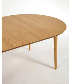 Rozkładany stół w dekorze dębu ø 120 cm Oqui – Kave Home