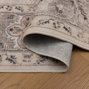 Dywan vintage INKA Arabeska z Efektem Postarzenia Beżowy koło 160 cm x 160 cm