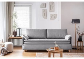 Jasnoszara rozkładana sofa 207 cm Simon – Miuform