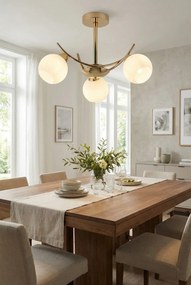 Złota nowoczesna lampa wisząca - D248 G9-A94