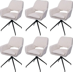 Krzesło do jadalni MCW-N74 (zestaw 6 sztuk), kremowy