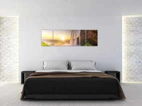 Obraz - Seljalandsfoss od tyłu jaskini (170x50 cm)