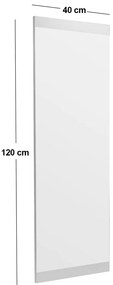 Lustro Azus White 40 x 120 cm