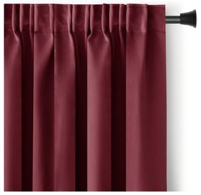 Bordowa zaciemniająca zasłona termiczna 140x270 cm Pleat – Restilo