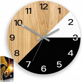 Zegar na ścianę nowoczesny efektowny okrągły cichy do kuchni salonu pokoju