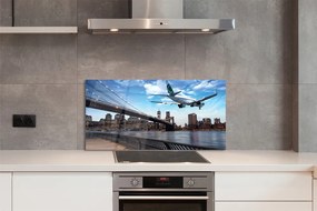 Panel nad Blat Kuchenny Samolot w Chmurach nad Miastem