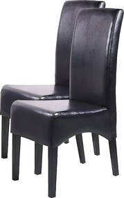 Krzesło do jadalni Crotone (zestaw 2 sztuk),  czarny, ciemne nogi